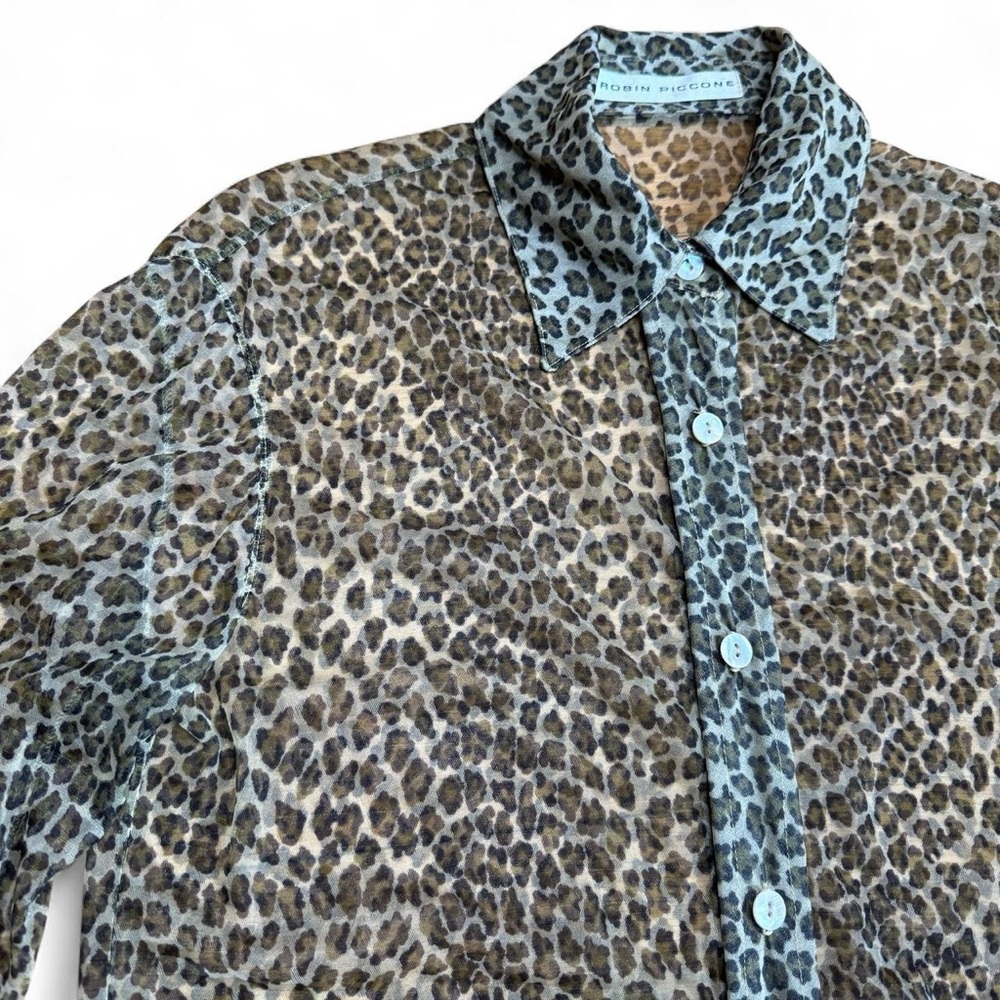Sheer leopard print blouse 👚